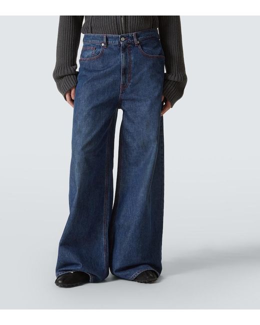 ERL Blue Indiana Wide-Leg Jeans for men