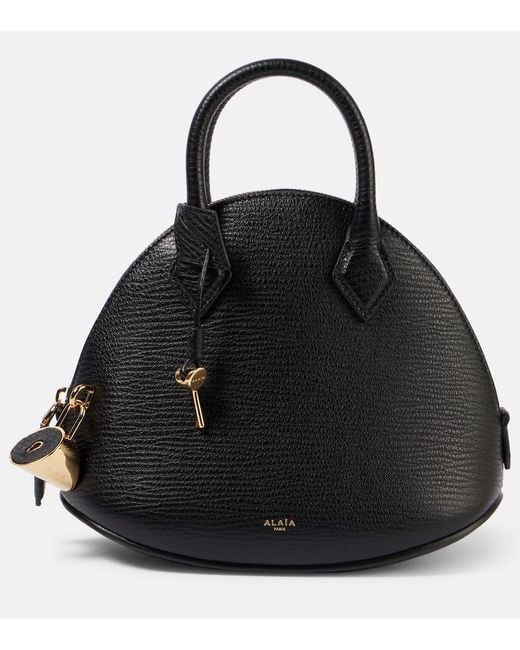 Alaïa Black Dome 25 Leather Tote Bag