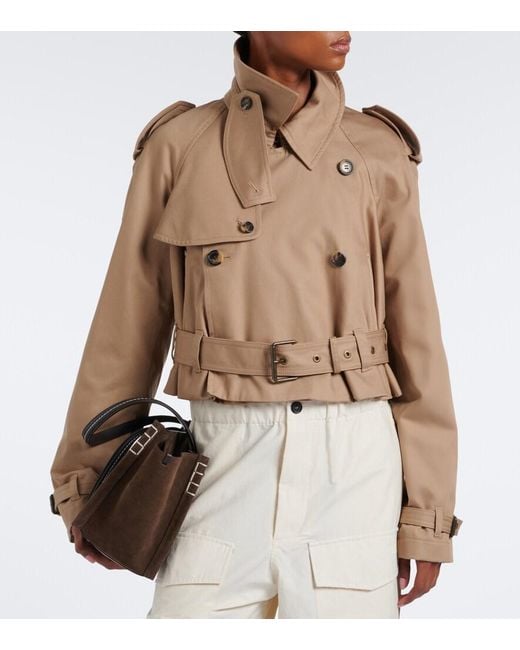 J.W. Anderson Natural Cropped Cotton Trench Coat