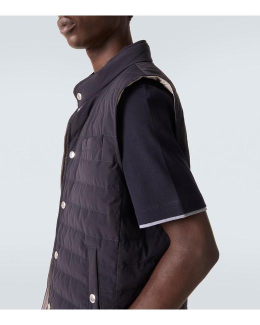 Brunello Cucinelli Blue Cotton Jersey T-Shirt for men