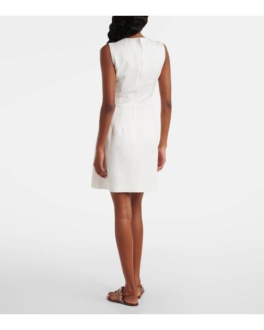 Vestido Corto En Mezcla De Algodon Dolce & Gabbana de color White
