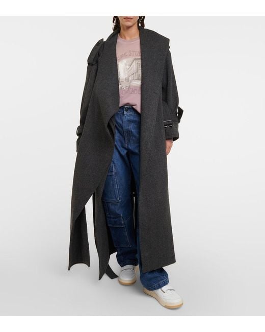 Citizens of Humanity Blue Delena Mid-Rise Wide-Leg Cargo Jeans