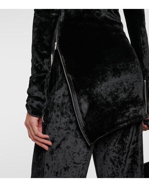 Jil Sander Black Velvet Top