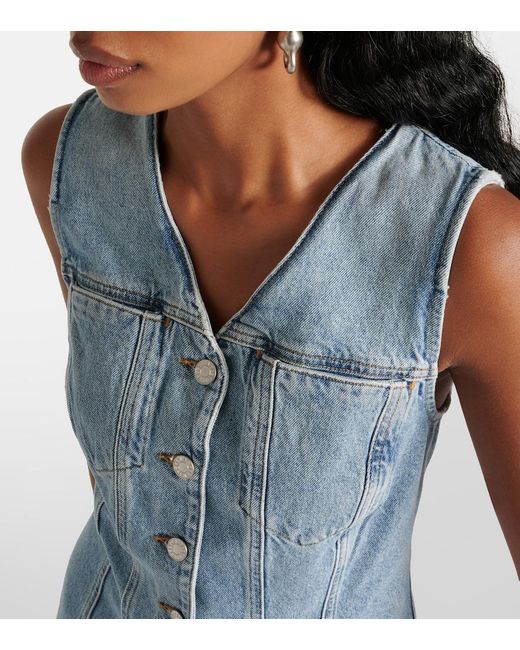 Agolde Blue Trina Denim Minidress