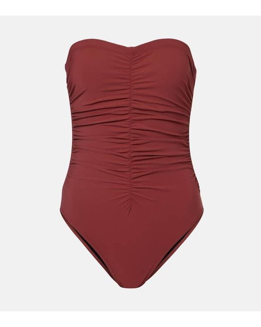 Maillot De Bain Bandeau Basics Karla Colletto en coloris Red