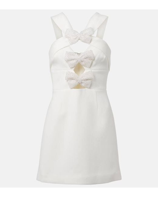 Rebecca Vallance White Minikleid Hermoine Aus Crepe