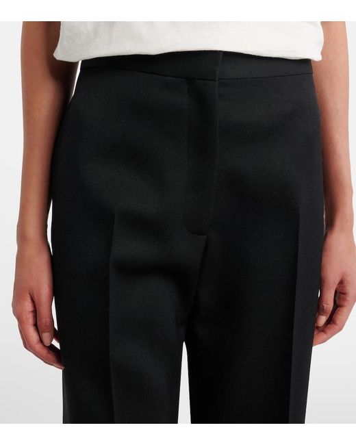 The Row Blue Trino Wool Straight Pants
