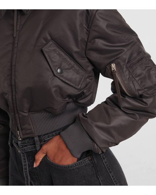 Chaqueta Bomber Acolchada Acne de color Black