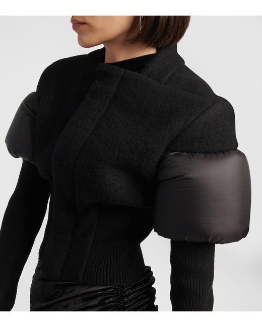Rick Owens Black Bouchon Down Jacket, Long Sleeves, , 100% Polyamide