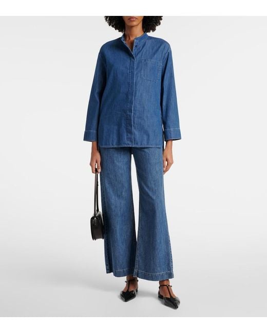 Max Mara Blue Unito Denim Top