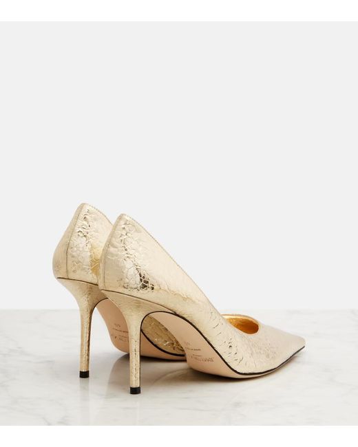 Jimmy Choo Love 85 Metallic-Effect Pumps