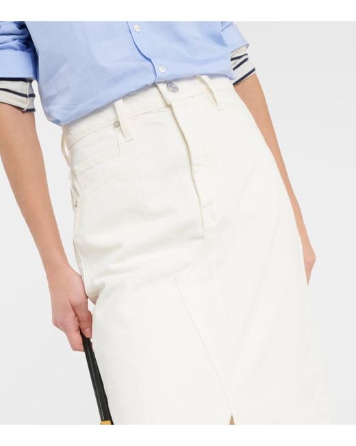 FRAME White Jeansrock The Midaxi