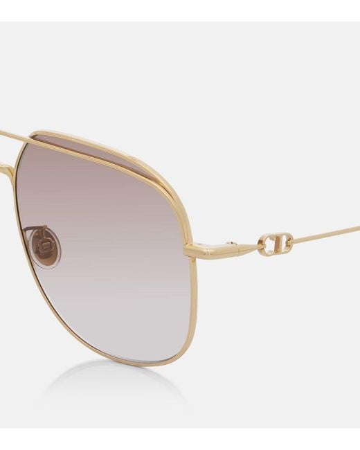 Dior Brown Petit Cd A1U Aviator Sunglasses