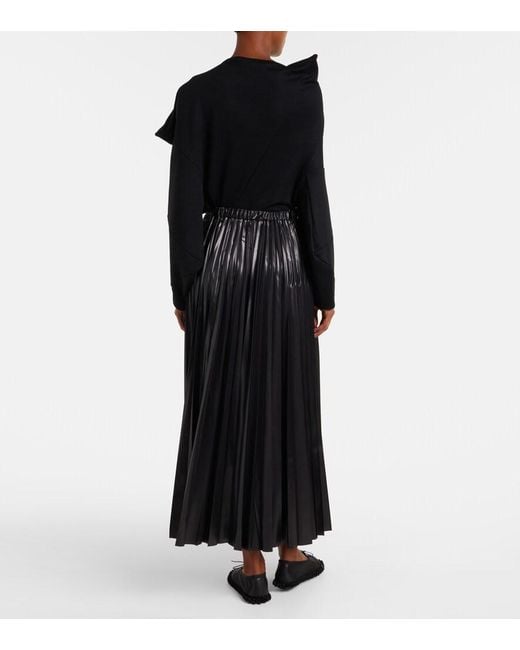 Junya Watanabe Black Jersey Maxi Skirt