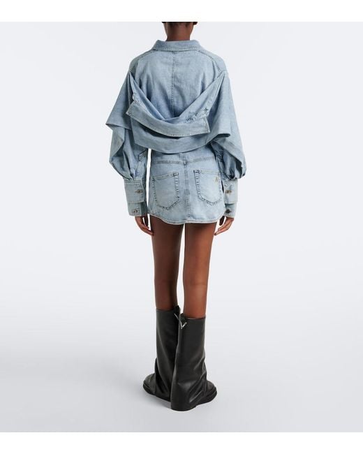 The Attico Blue Denim Minidress
