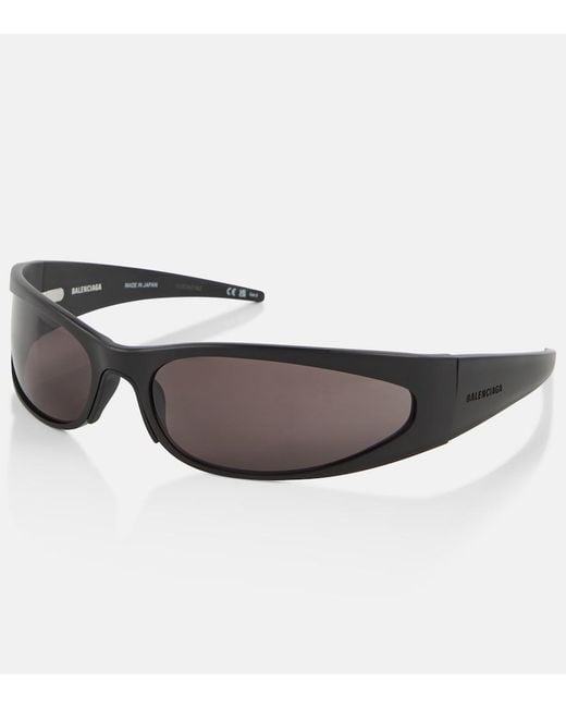 Balenciaga Brown Reverse Xpander Oval Sunglasses