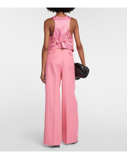 Dorothee Schumacher Pink Colorful Lightness Cotton And Linen Vest