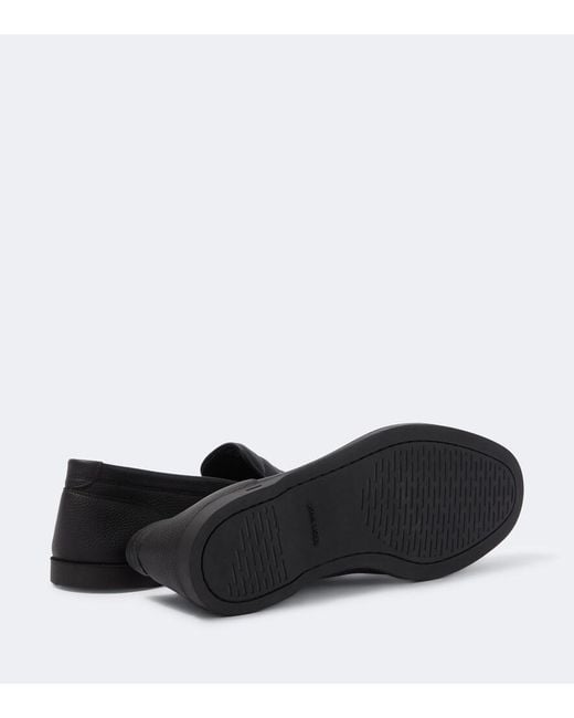 John Lobb Black Pace Leather Loafers for men