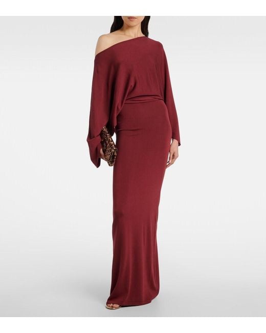 AYA MUSE Red One-Shoulder Maxi Dress