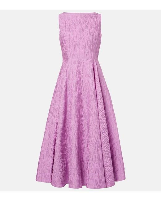 Roksanda Purple Tera Cloque Midi Dress