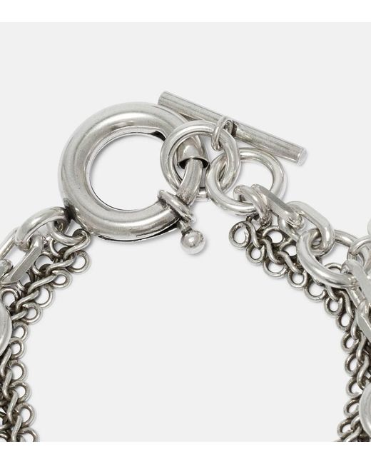 Pulsera De Cadena Adornada Isabel Marant de color White