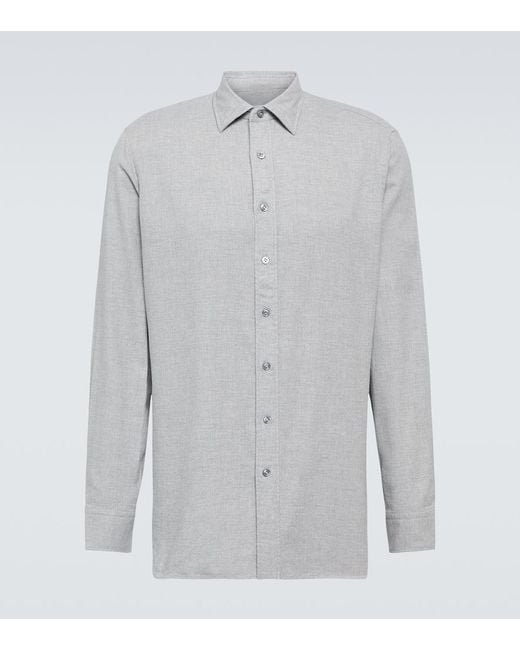 Lardini Gray Cotton Shirt for men