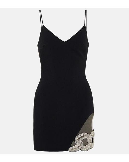 David Koma Black Cami Mini Dress