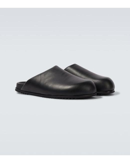 Rick Owens Slippers Granola Aus Leder in Black für Herren