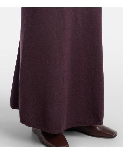 Lisa Yang Purple Dolly Cashmere Maxi Skirt