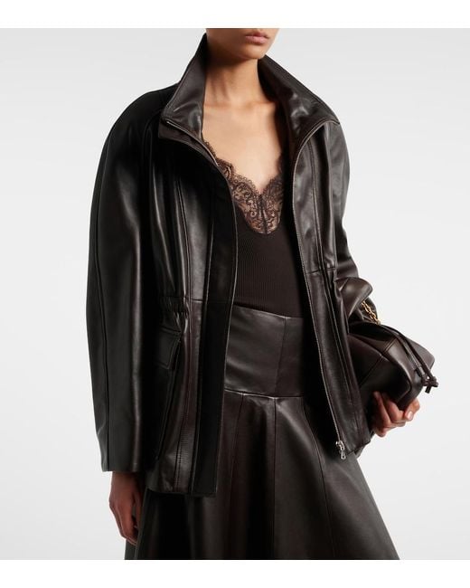 Nour Hammour Black Quai Leather Jacket