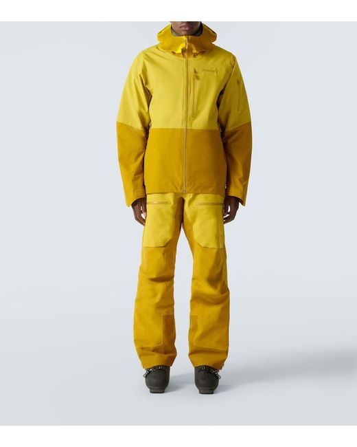 Norrona Yellow Lofoten Ski Pants for men