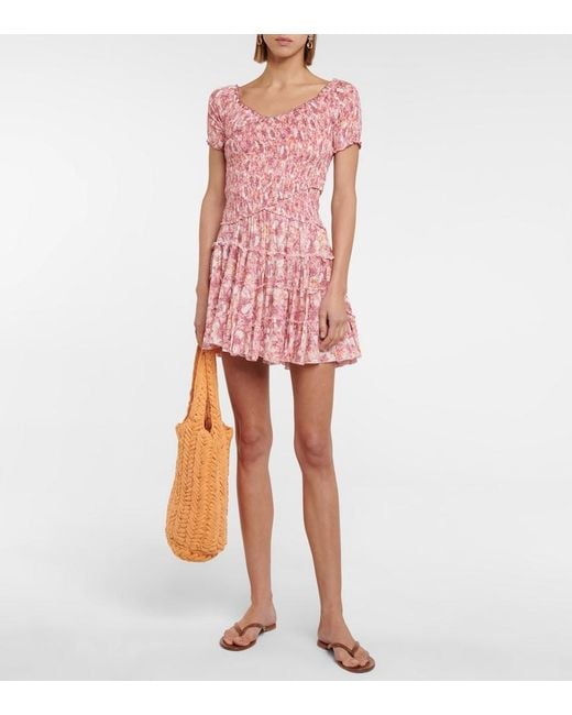 Poupette Pink Soledad Printed Minidress