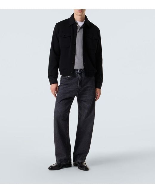 Lardini Black Virgin Wool Overshirt for men