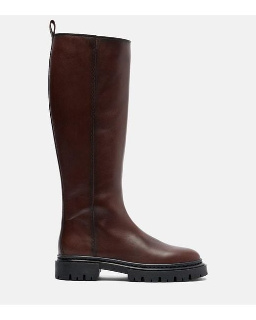 Staud Brown Henry Leather Knee-High Boots