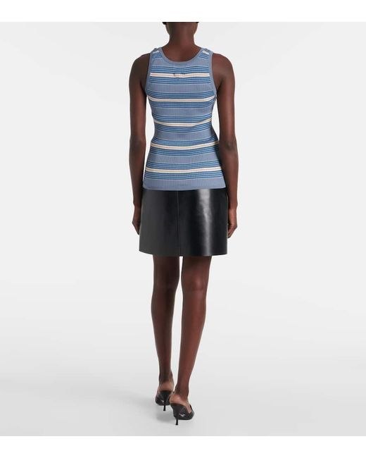Prada Blue Top Aus Baumwolle