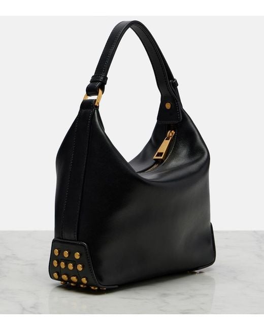 Tod's Black Metal Dots Mini Leather Shoulder Bag