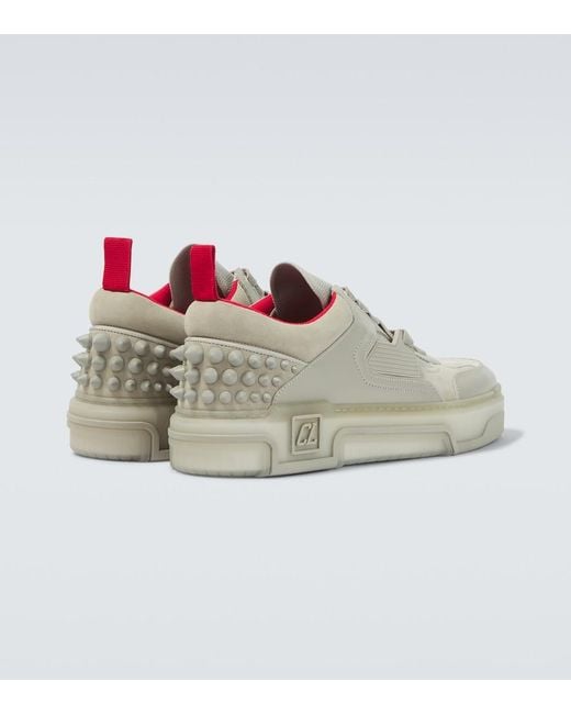 Christian Louboutin Natural Astroloubi Leather & Suede Sneaker