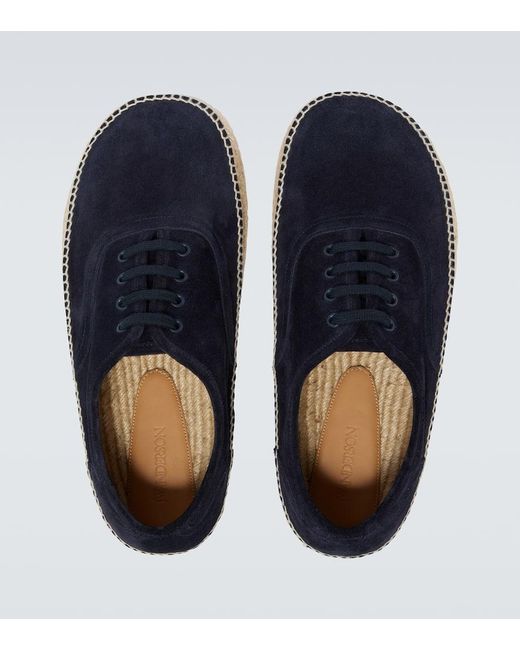 J.W. Anderson Blue Suede Espadrilles for men