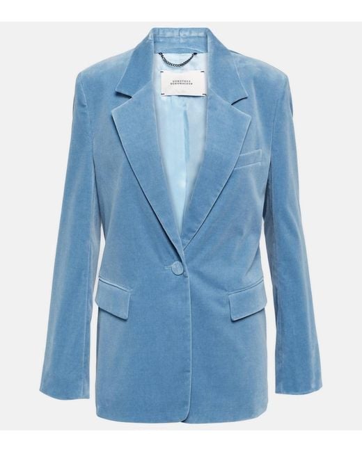 Blazer Elegance Softness in velluto di Dorothee Schumacher in Blue