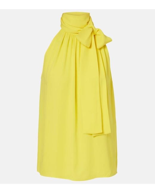 Valentino Yellow Silk Georgette Blouse
