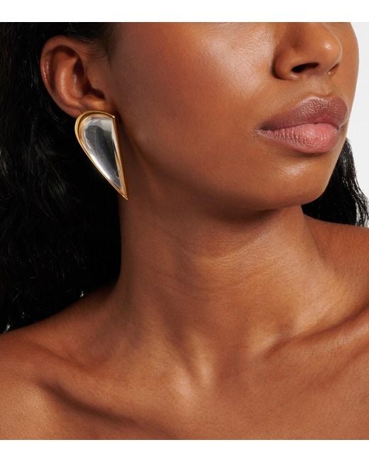 Alaïa White Demi-Cour Bombe Earrings