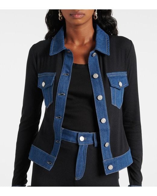 Coperni Blue Denim-Trimmed Top