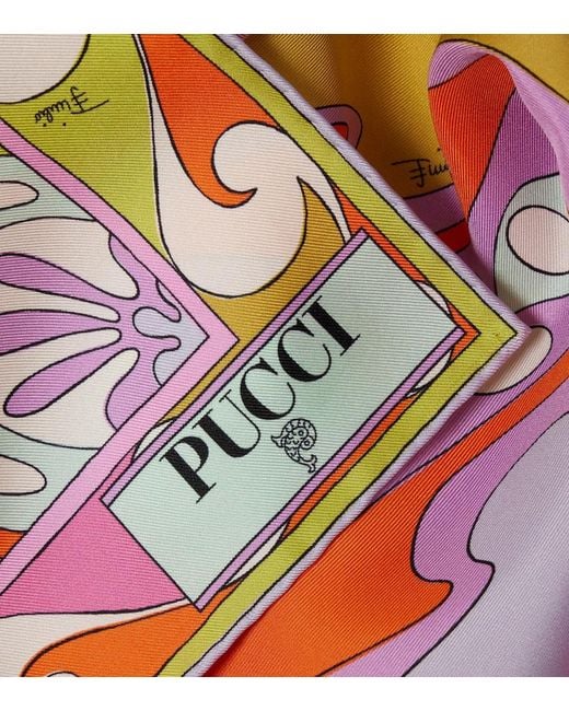 Emilio Pucci Pink Soleil Silk Twill Scarf