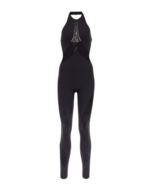 Wolford Blue Sporty Logo Jumpsuit