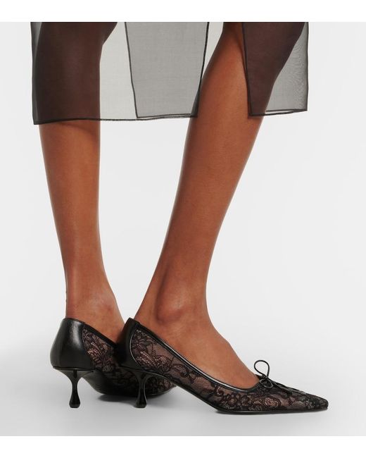 Jimmy Choo Black Scarlett Lace Pumps