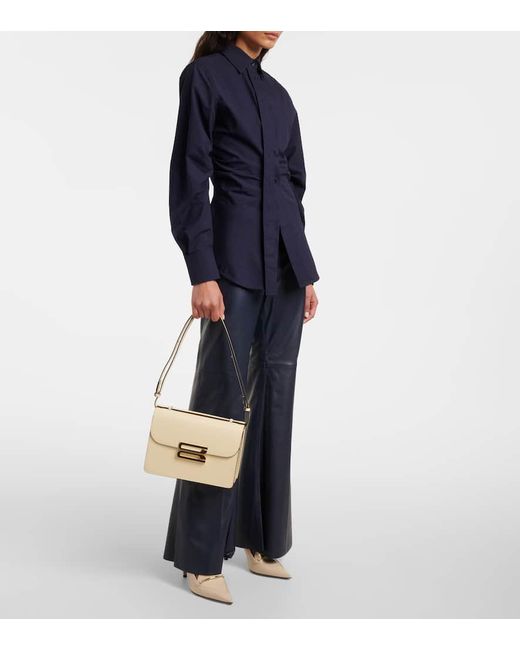 Victoria Beckham Natural Schultertasche Dorian Small Aus Leder