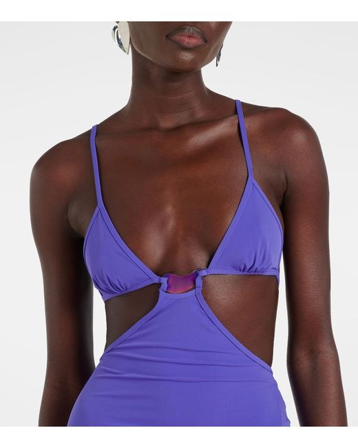Christopher Esber Blue Cutout Maxi Dress