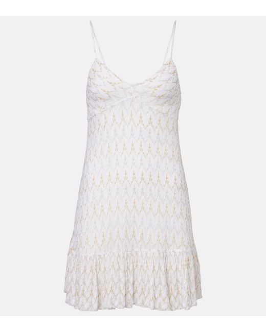 Missoni White Lame Minidress