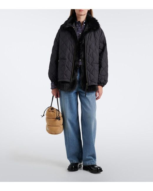Moncler Black Chaleureux Convertible Quilted Down Jacket