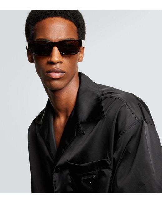 Prada Eckige Sonnenbrille in Brown für Herren